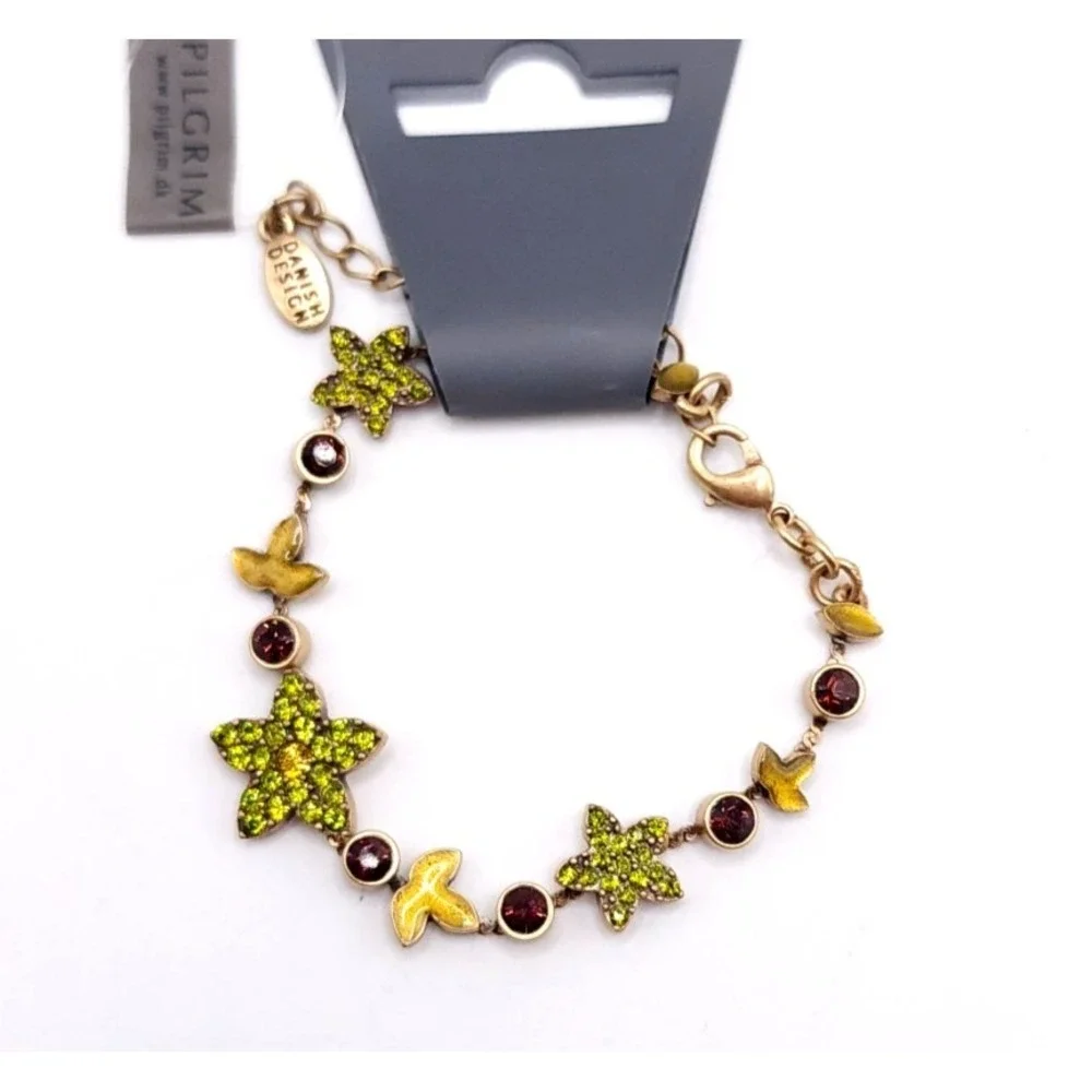 Pilgrim Swarovski Charm Bracelet Gold